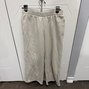 Hollister Cream Ultra High-Rise Fleece Sweatpants